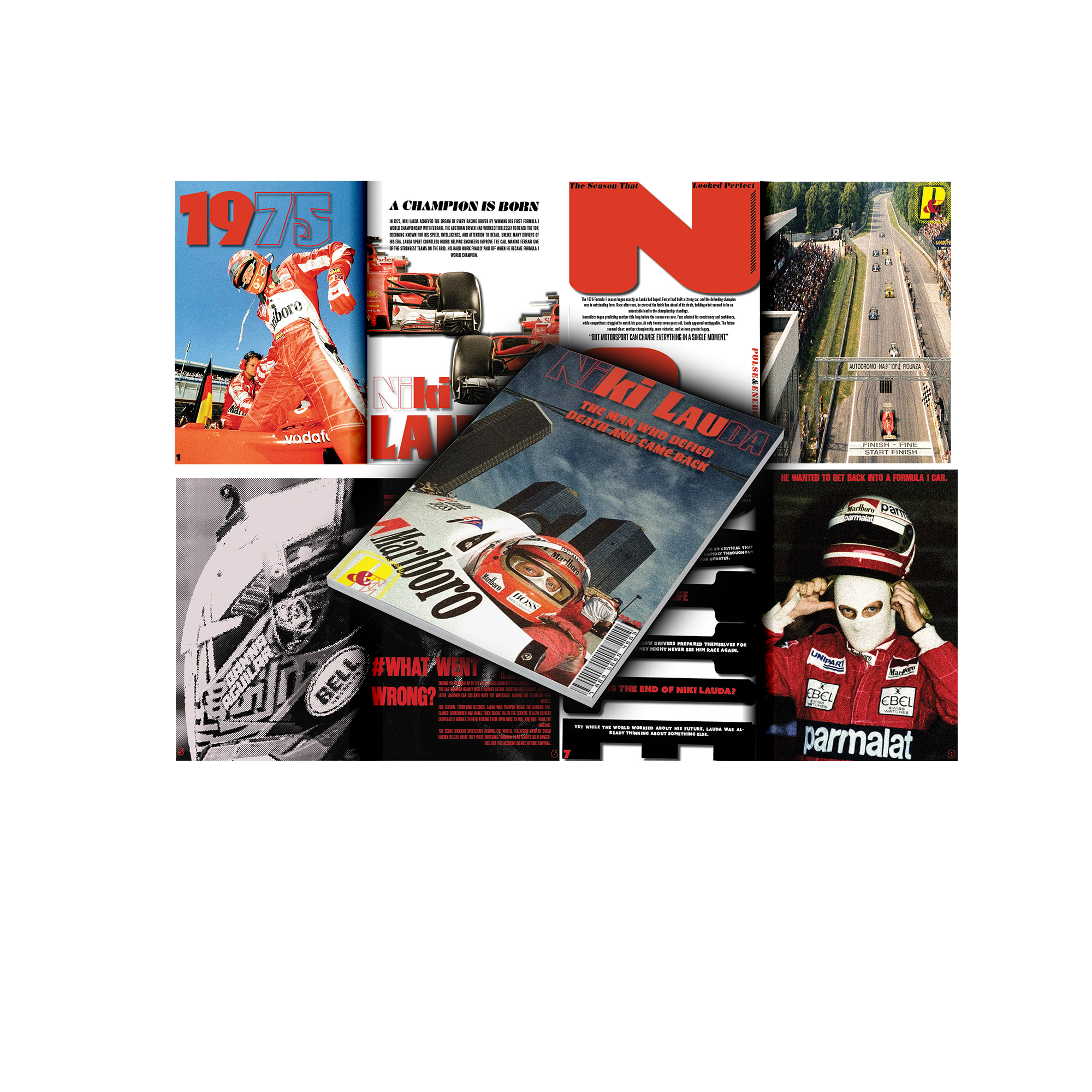 Future of Fonts — motorsport editorial magazine featuring Formula One and Niki Lauda